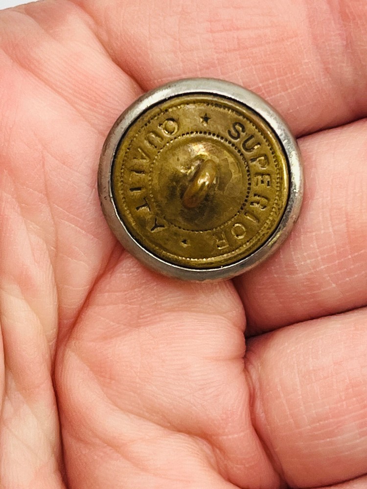 Antique St Joseph MO Fire Department FD Uniform Hat Jacket Button