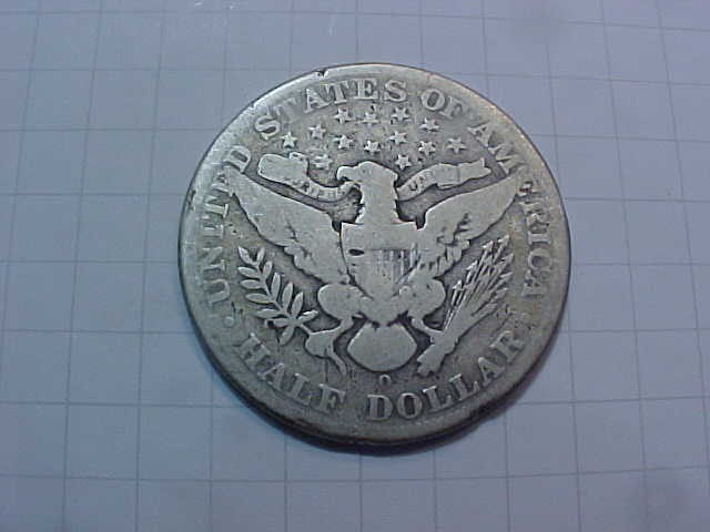1908- O Barber Half Dollar