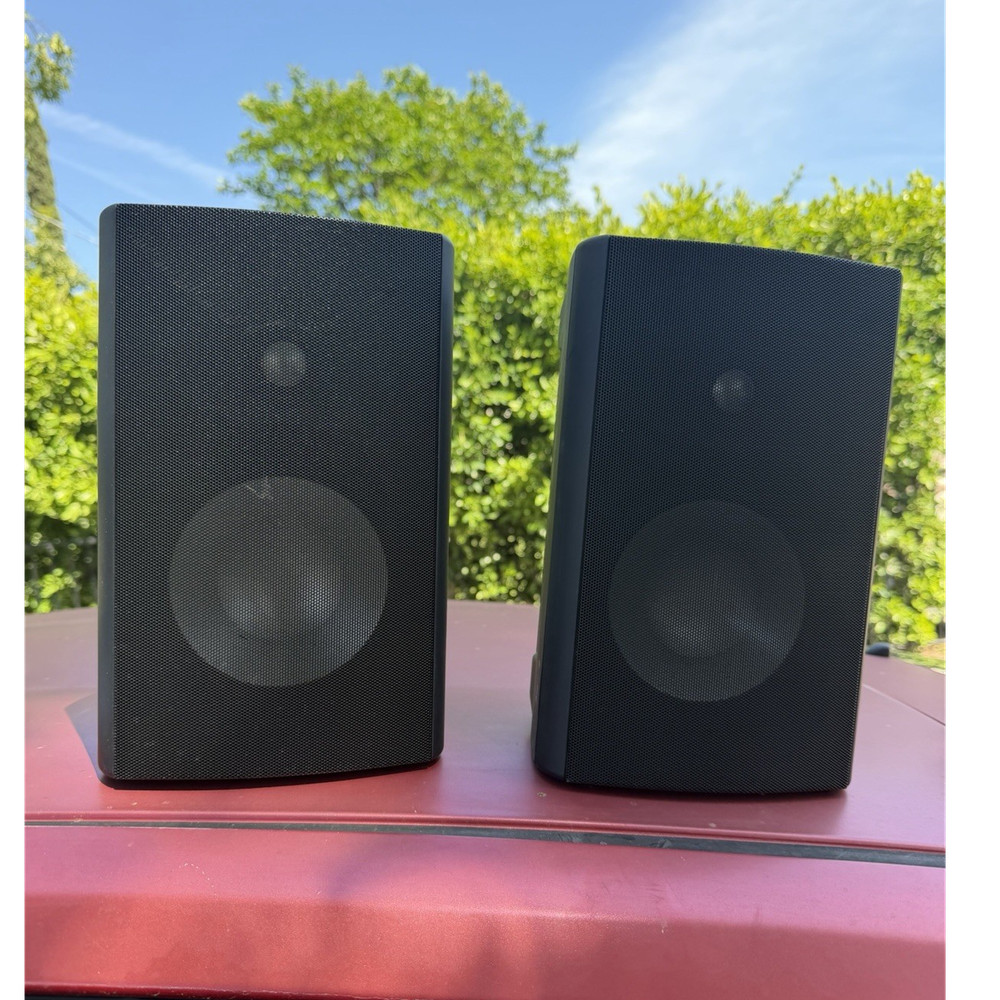 SpeakerCraft OE6 Three Outdoor Speakers Pair, 6.5" Wired, Black, Rectangular