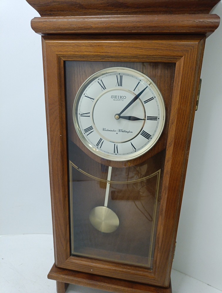 Seiko Quartz Westminster Whittington Swing Pendulum Wall Clock (Untested)