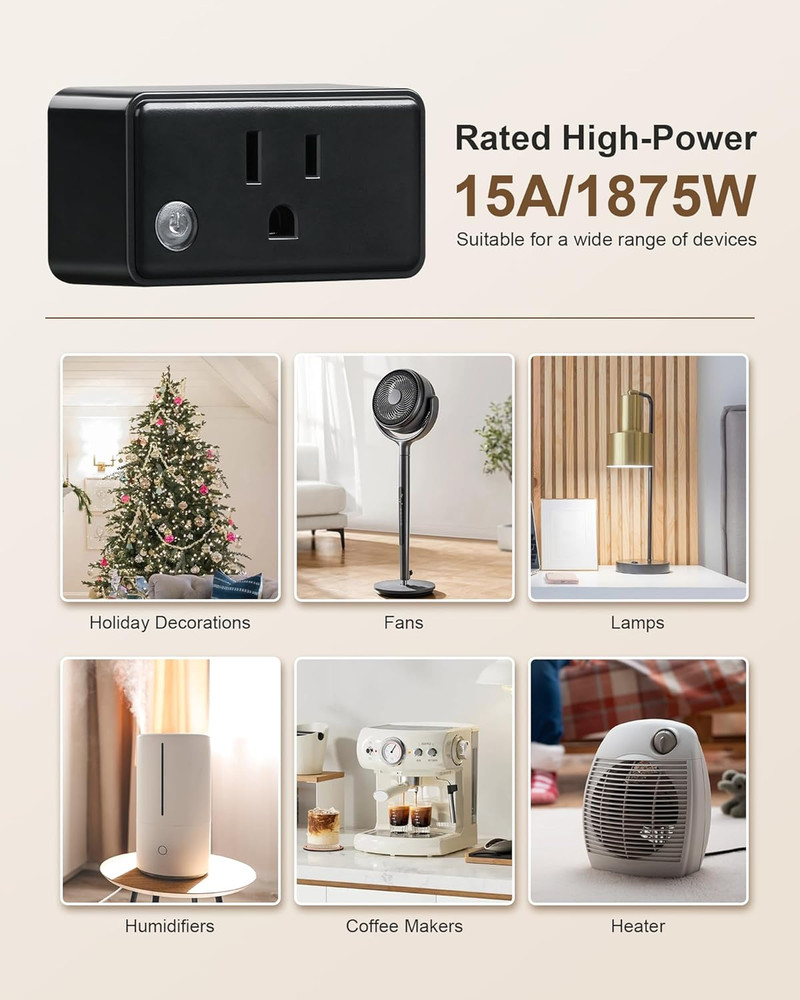 Remote Control Outlet Plug, 200FT Long Range Wireless Light Switch, Compact Desi