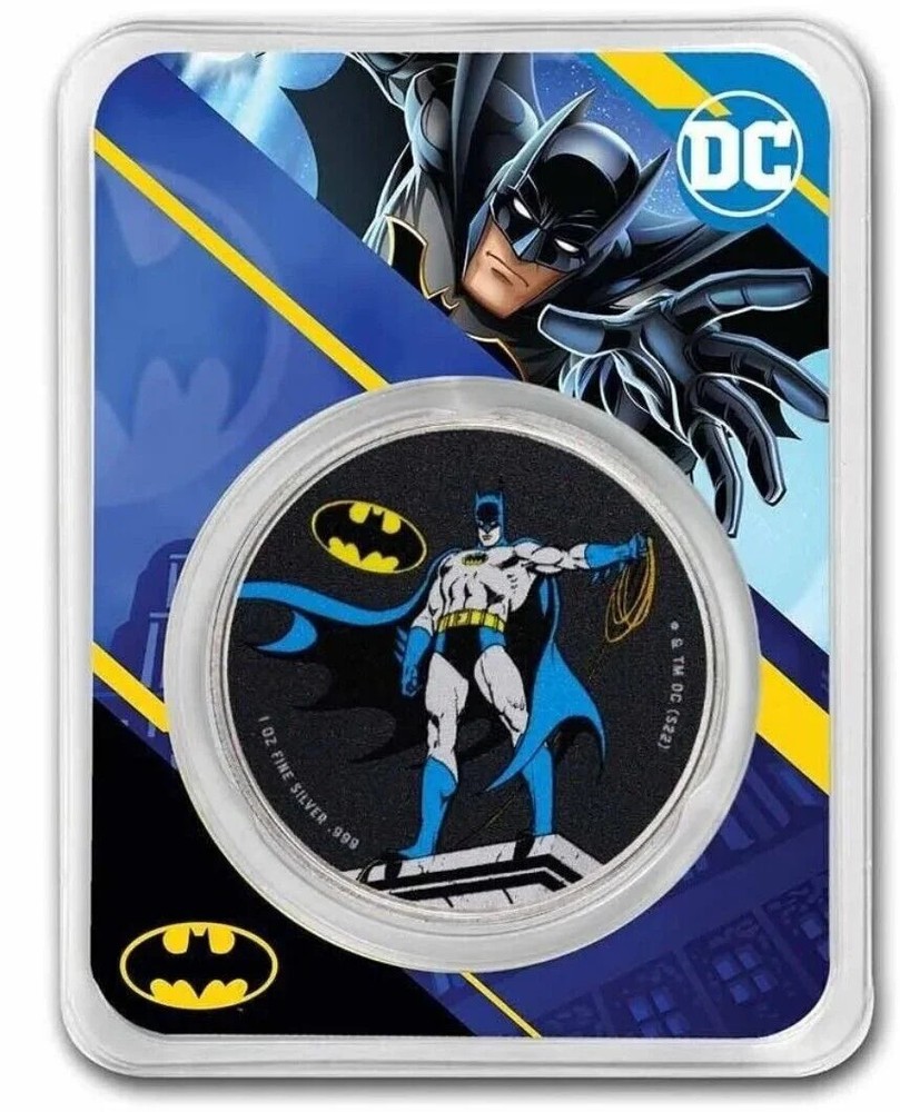 2023 Samoa 1 oz Silver DC Comics Batman Colorized with TEP
