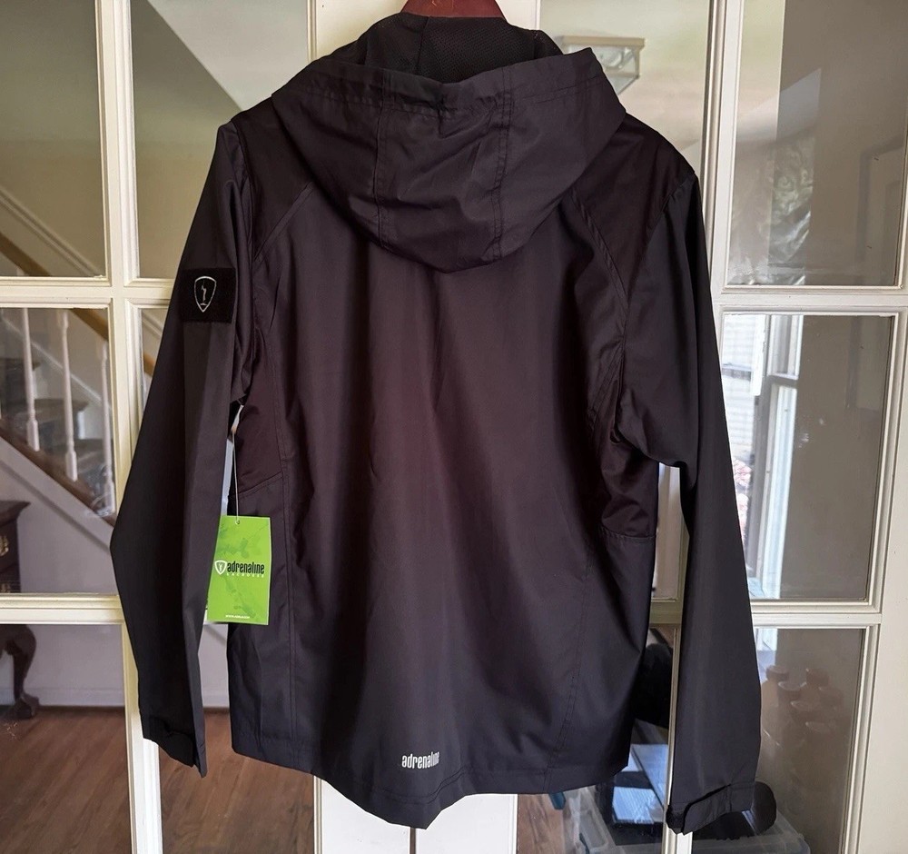 LACROSSE JACKET ADRENALINE DARTH CADER FULL ZIP PACKABLE WATERPROOF, Medium NWT!