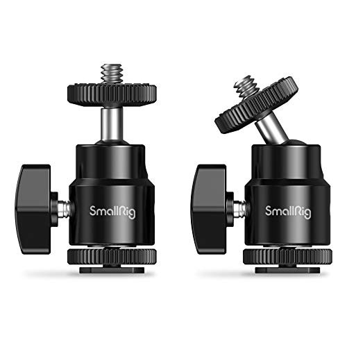 1/4" Camera Hot Shoe Mount, Ballhead Tripod with Additional 1/4" 2pcs pack