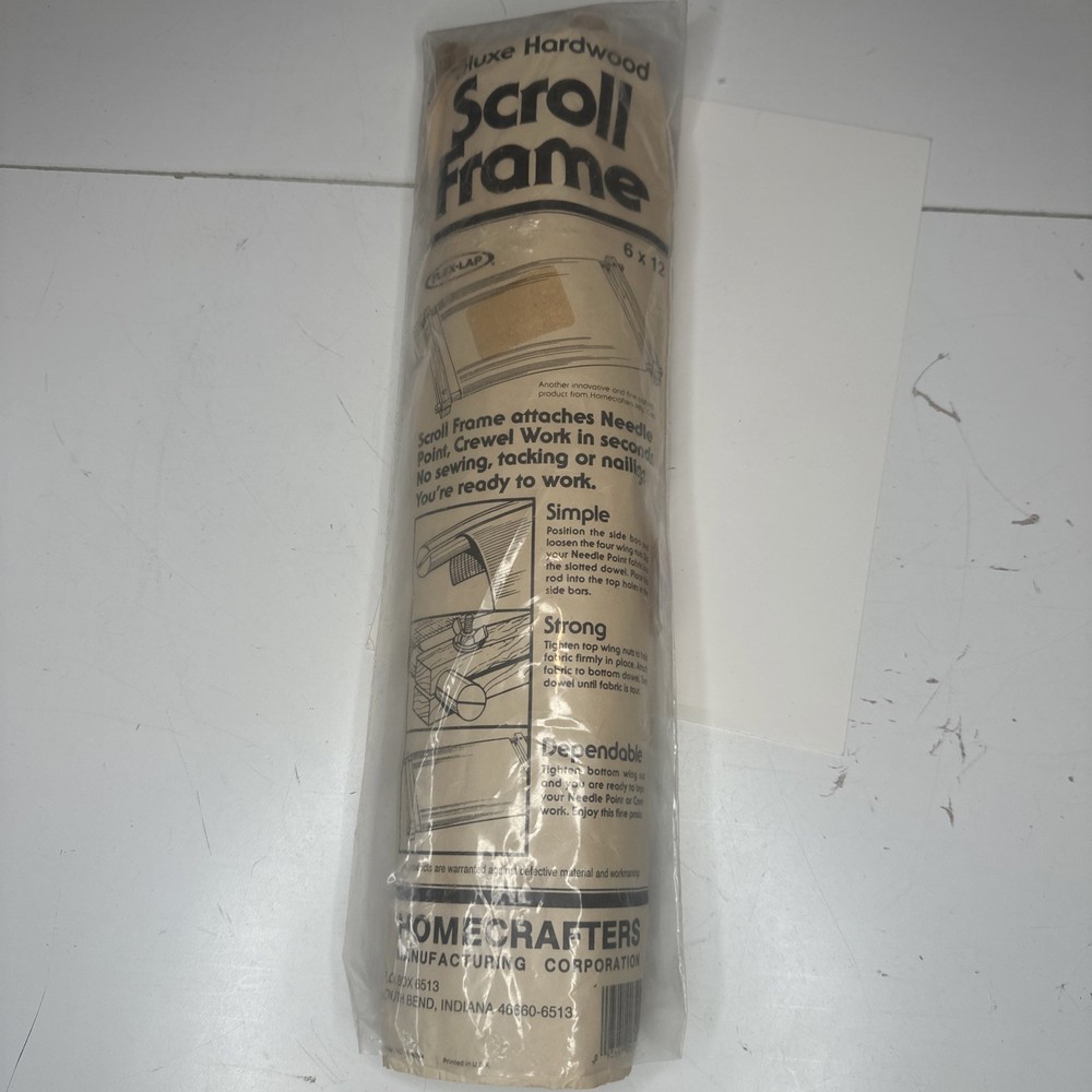 Flex-Lap Scroll Frame for Needlework Cross Stitch Needlepoint Embroidery 12" New