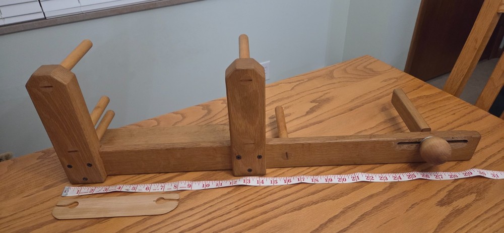 Artisan-made hardwood Inkle loom with shuttle