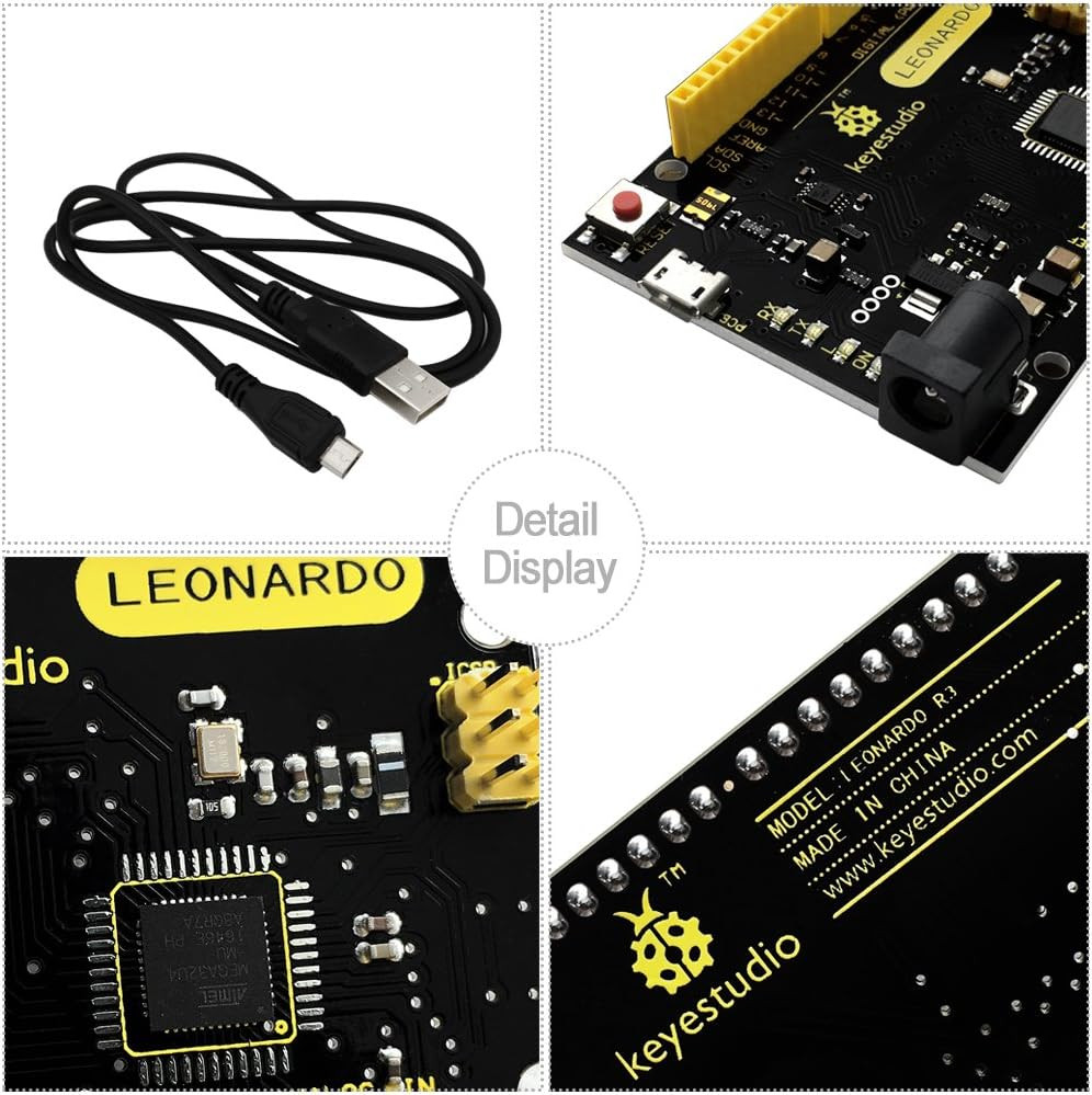 Leonardo R3 Microcontroller Development Board with USB Cable Kit for Arduino Pro