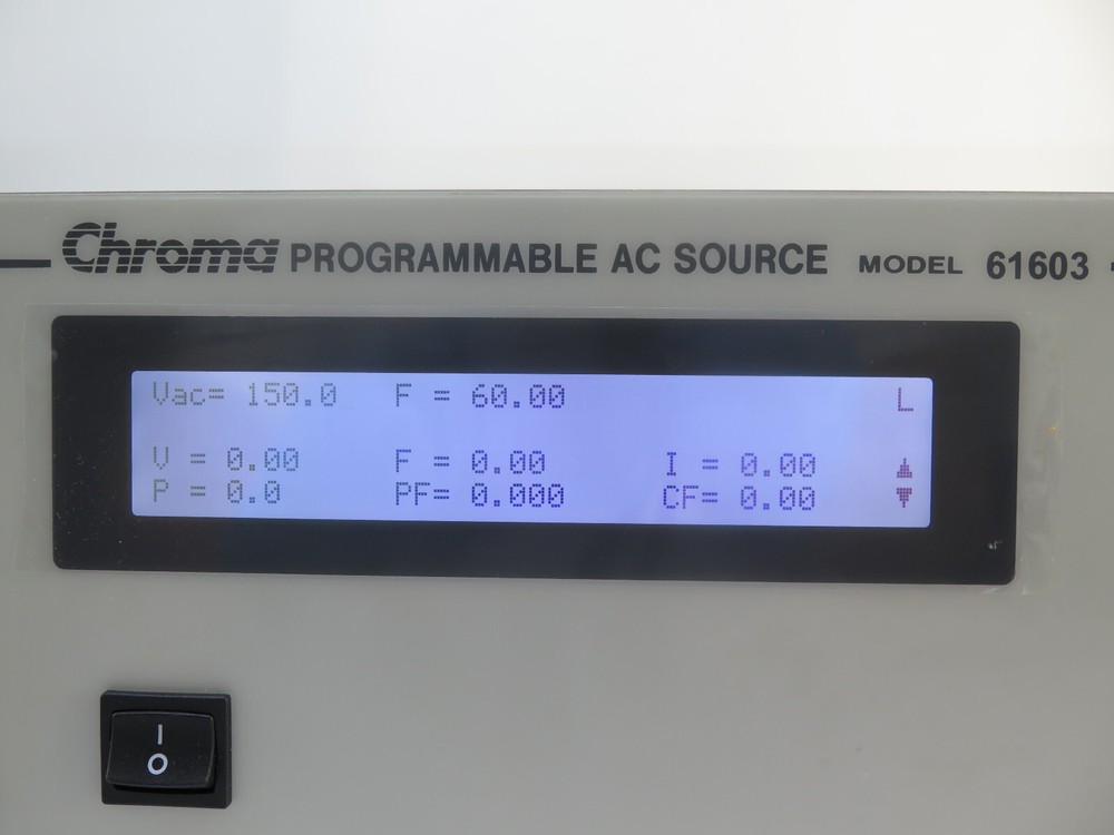 Chroma 61603 Programmable AC Power Source 300V/1KHZ/1500VA