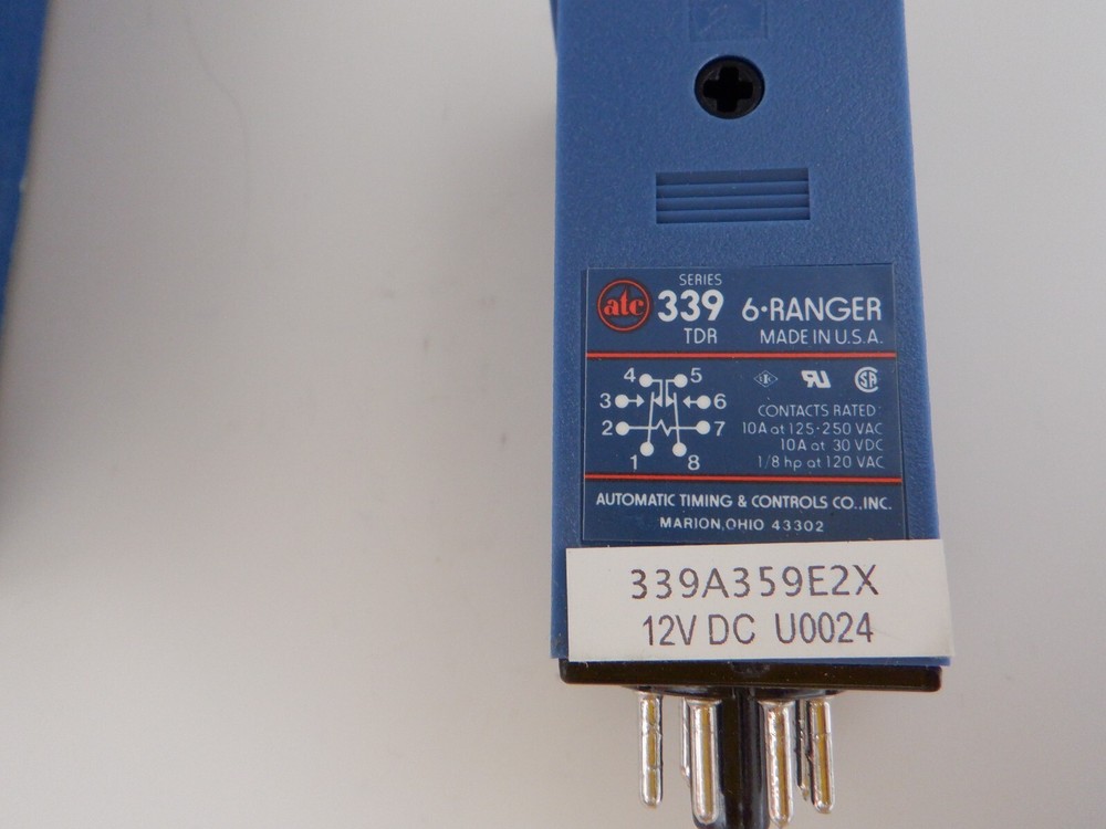 ATC 339A 359 E 2 X Time Delay Relay new
