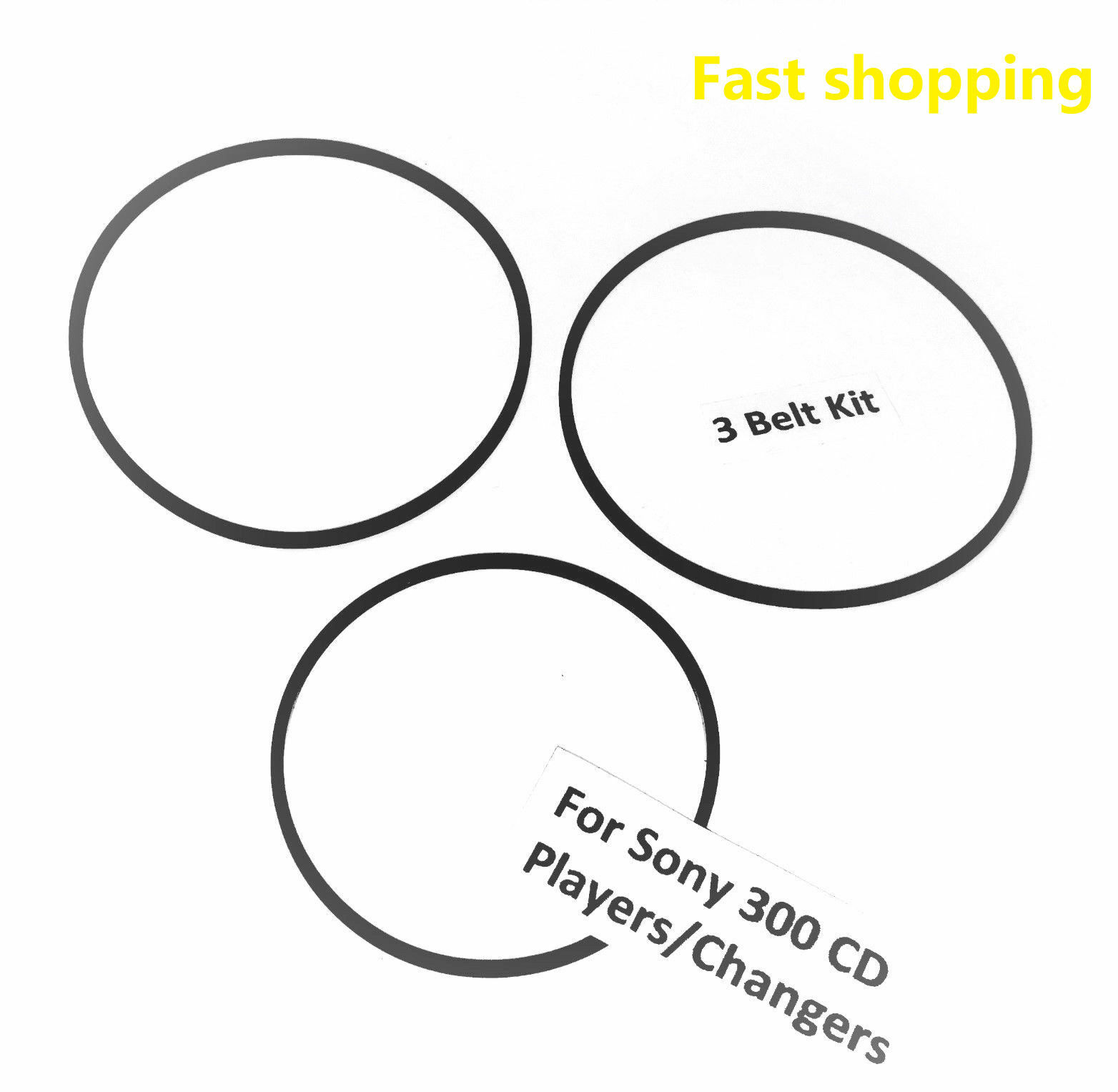 3 × Belts For SONY CDP-CX300 CDP-CX350 CDP-CX355 DVP-CX777ES DVPCX985V CD Player