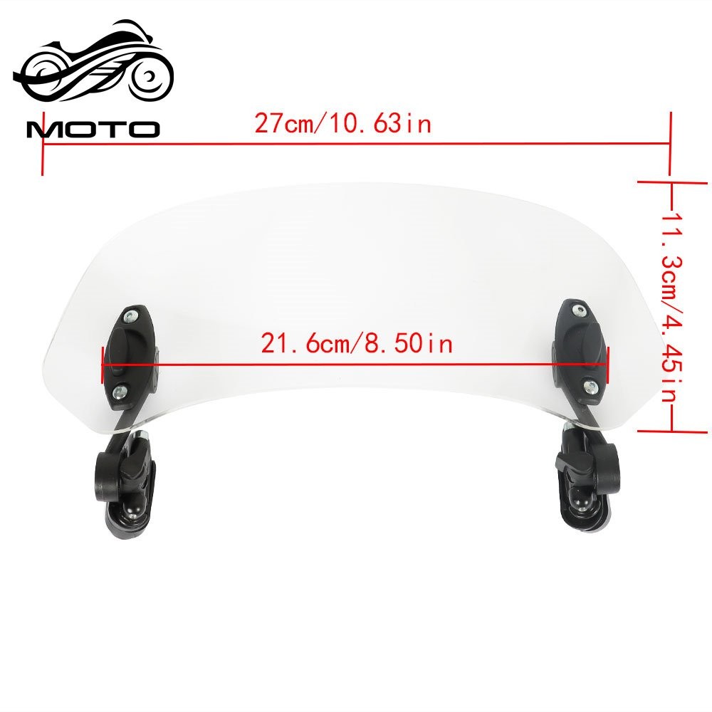 Universal Motorcycle Windshield Extension Adjustable Clip-on Windscreen Extender