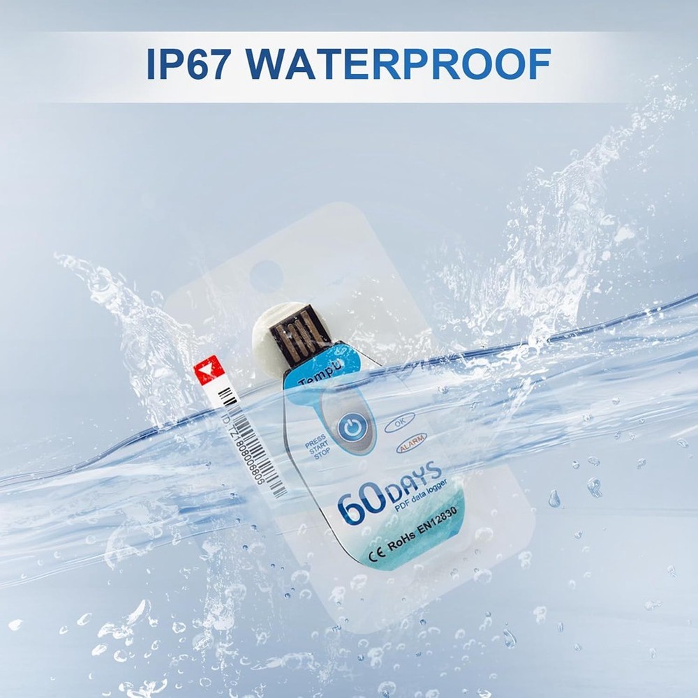 Temperature Data Logger USB Disposable PDF Temp Recorder Logger TempU02 604470