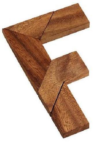 F Letter Puzzle Wooden Brain Teaser