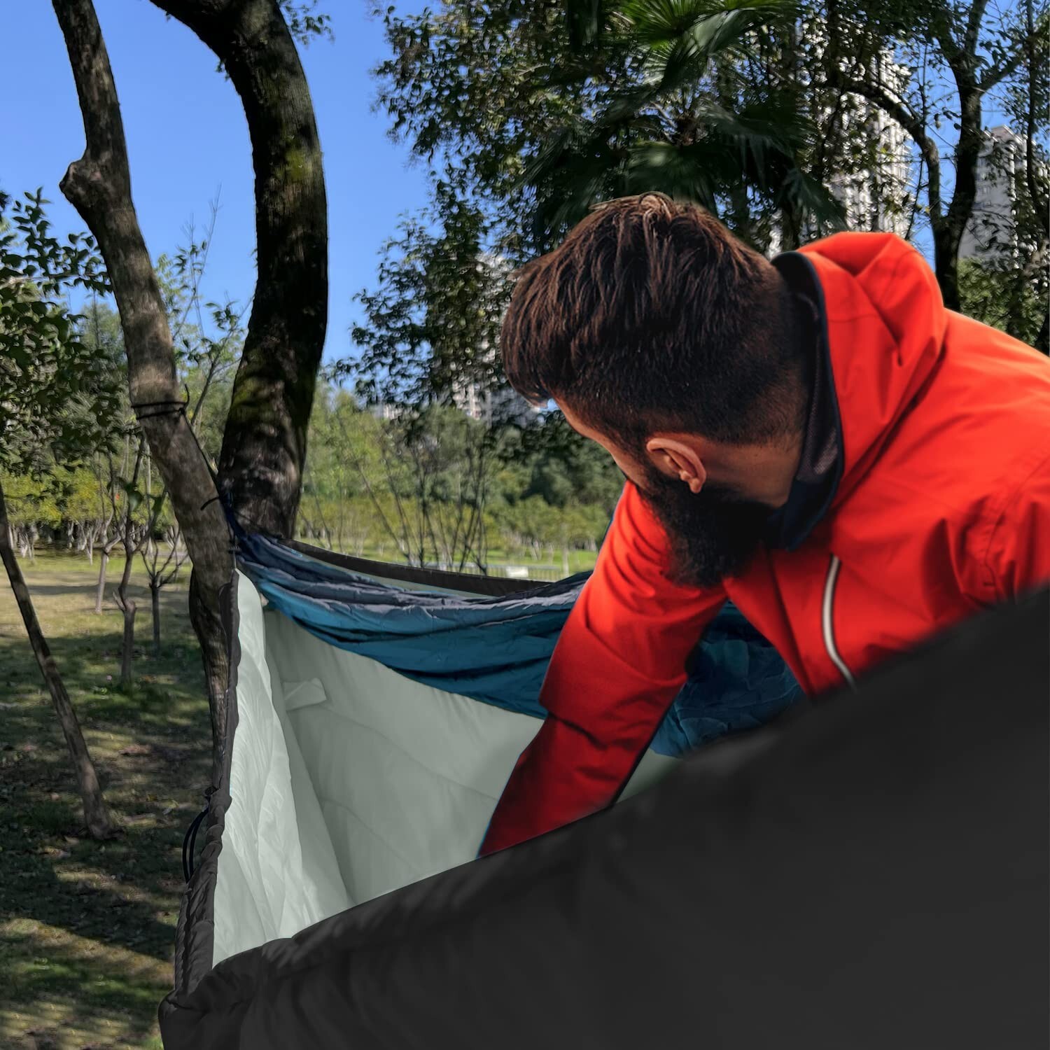 Outdoor Ultralight Camping Hammock Under Quilt Winter Thermal Blanket Underquilt