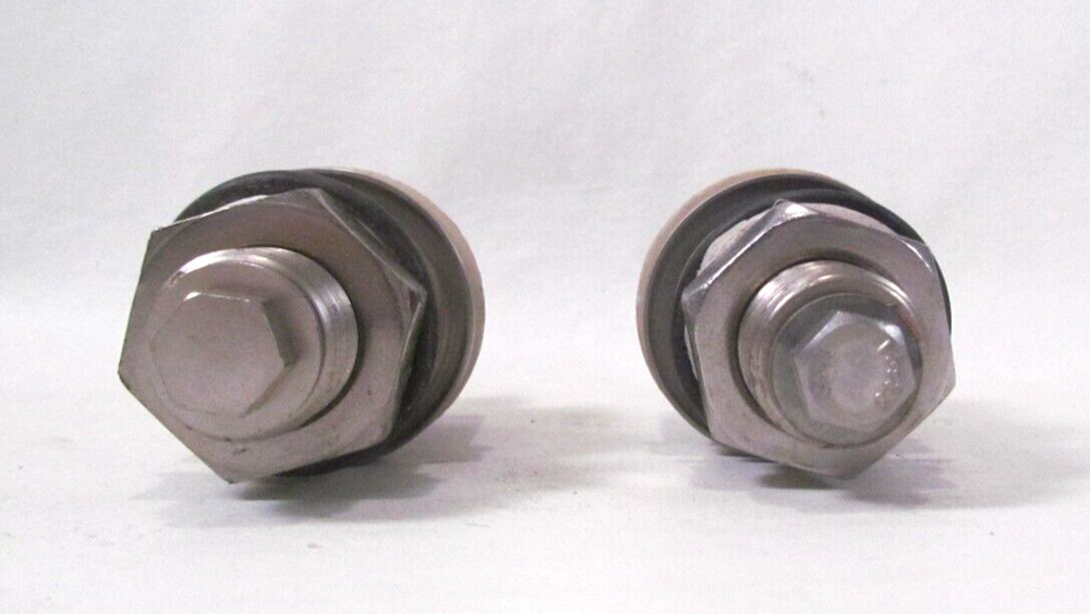 (Two) 1 Inch Base-Plate High-Current Electrical High Vacuum Feedthrough