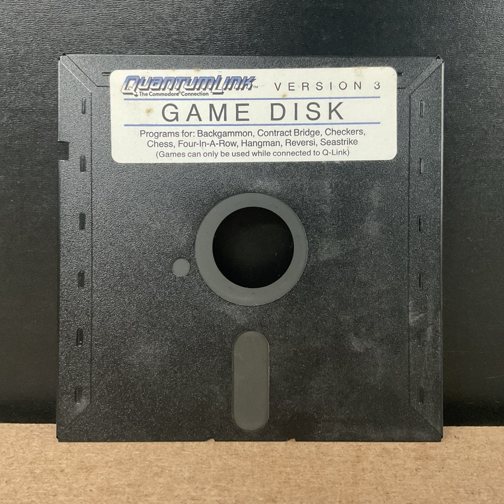 QuantumLink Commodore Version 3 Game / Program Disk 5 1/4 Inch Floppy