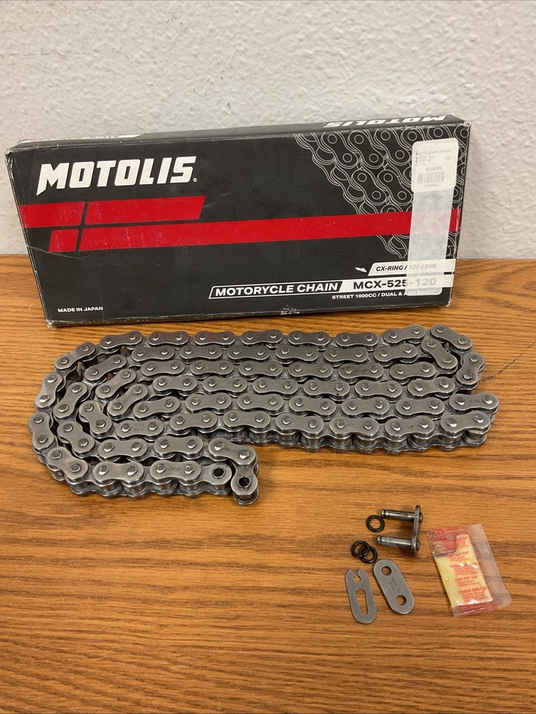 Motolis 525 MCX-Ring Chain 120 Links Includes Master Link
