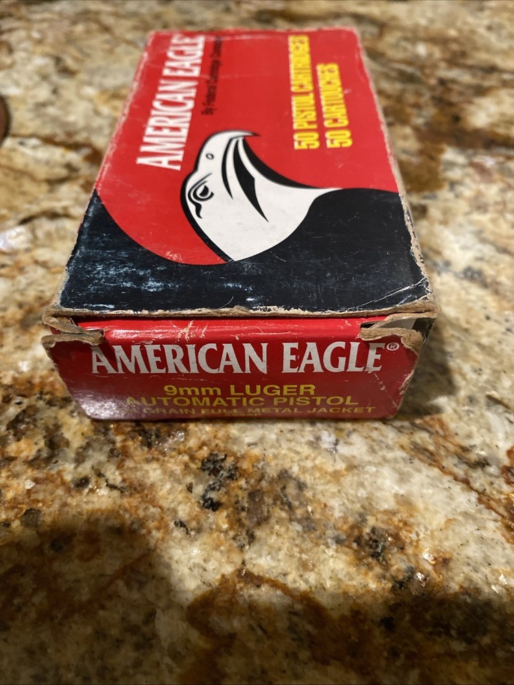 Empty Ammo Box Federal American Eagle 9mm Luger without insert
