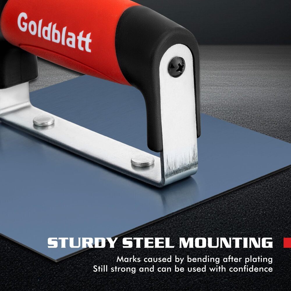 Goldblatt Concrete Edger Tool Concrete Finish Tools 6x6" Steel Edger 3/8"R 1/2"D