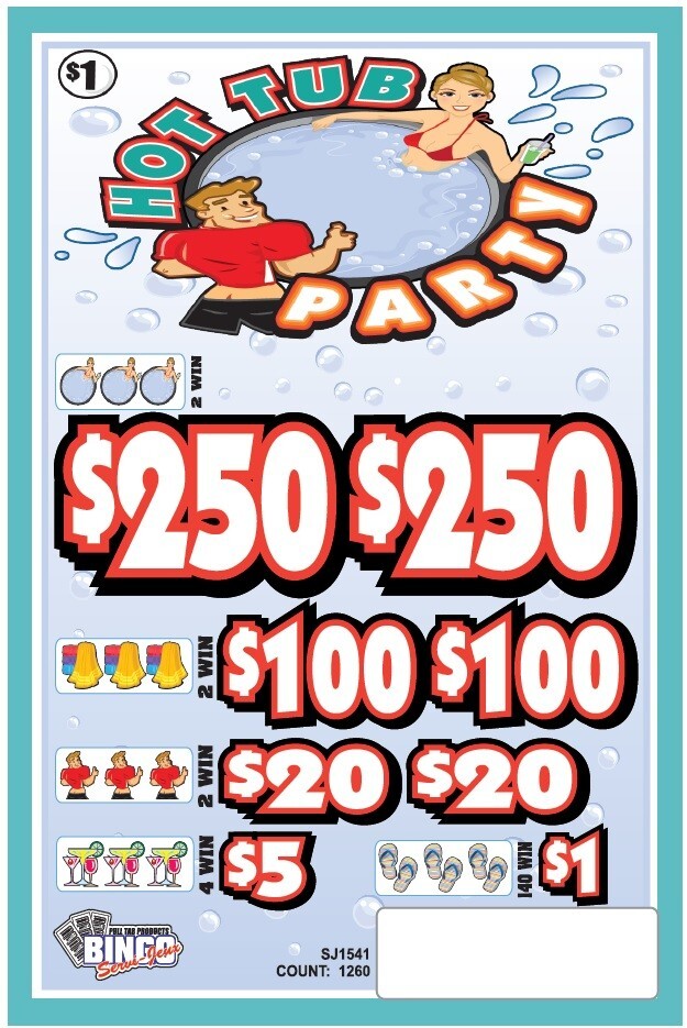 NEW pull tickets HOT TUB PARTY - Instant Tabs