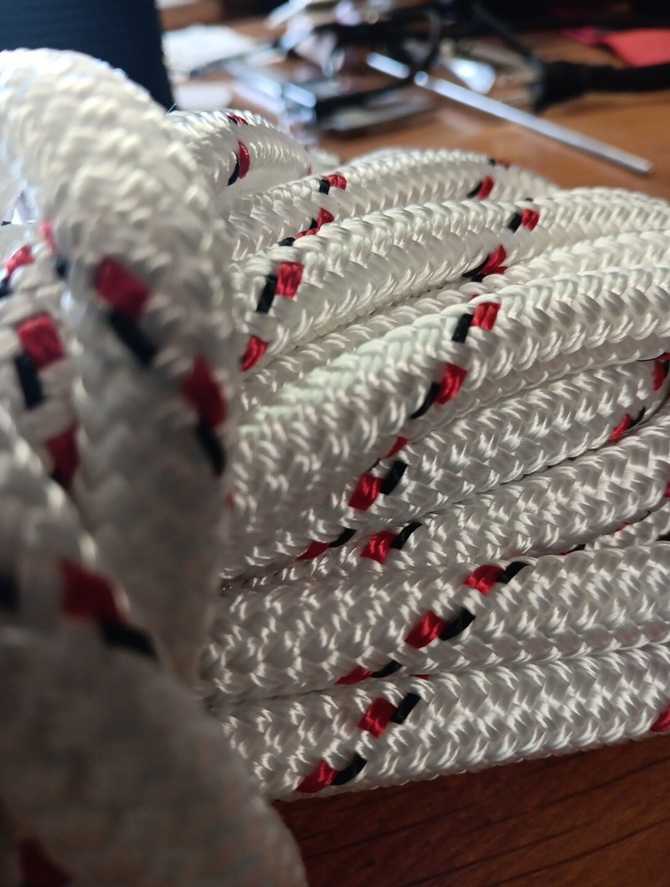 7/16" x 96 ft. Double Braid-Yacht Braid Polyester Made in USA.