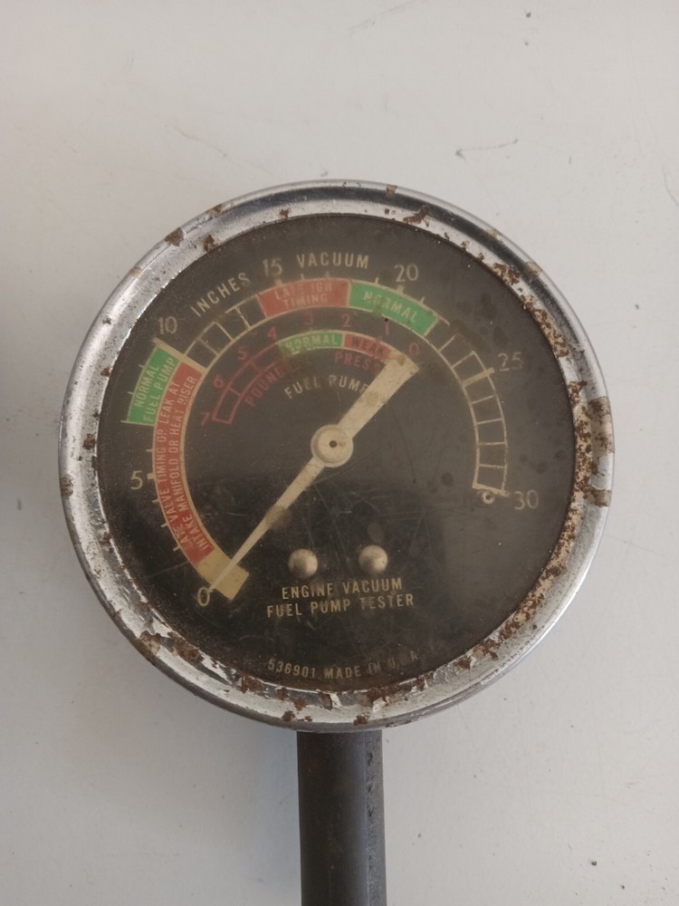 Vintage Diagnostic Tools Compression Tester And Vacuum Gauge