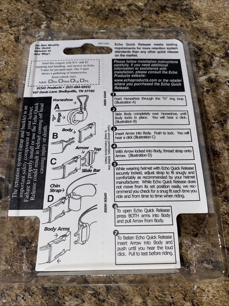 NEW ECHO Quick Release Buckle Helmet Chin Strap