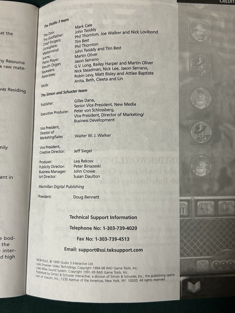 Mob Rule: Platinum Edition Brady Official Strategy Guide, Quick Start Guide, Box