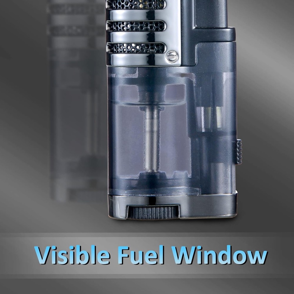 Torch Lighter 2 Pack Triple Jet Flame Butane Torch Lighters Refillable Butane