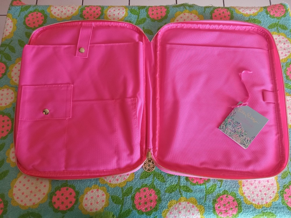 Lilly Pulitzer NWT Cabana Cocktail Folio Zippered Notebook