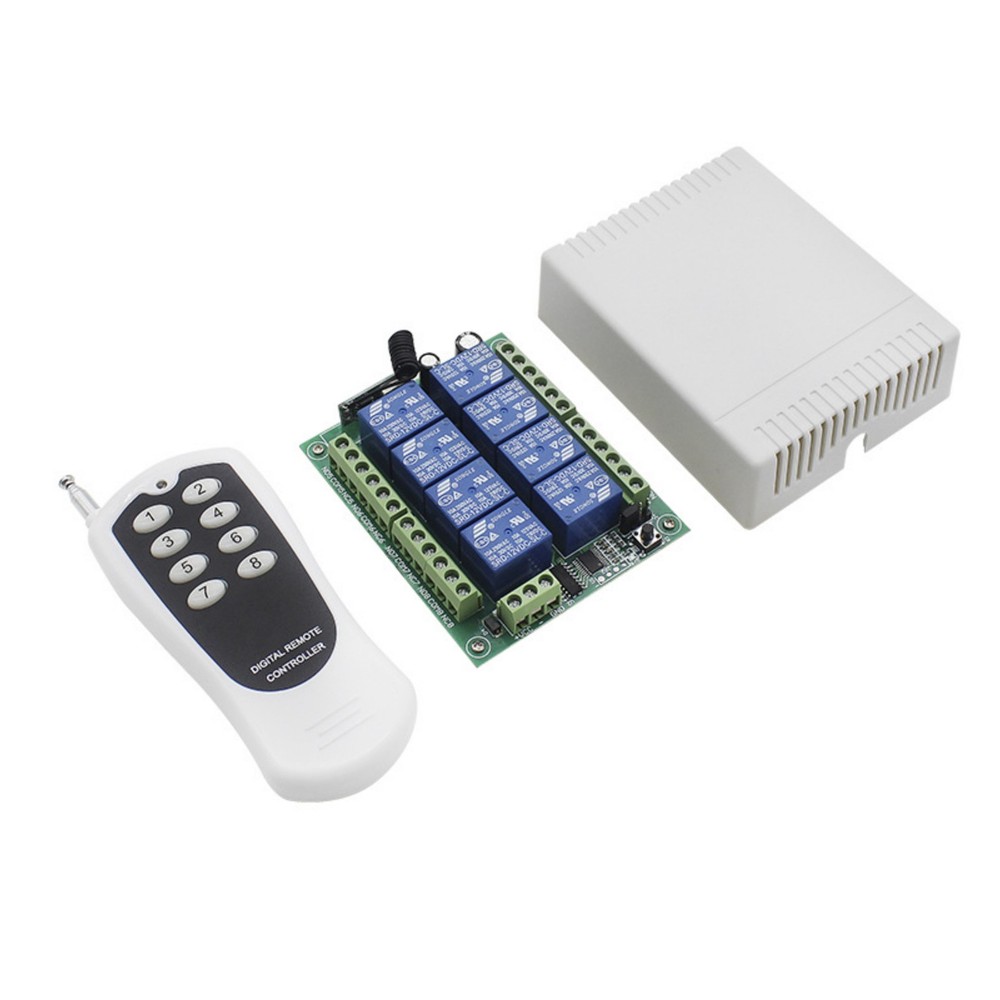 DC12V Relay 433mhz Multi Functional 433mhz 8CH wireless RF Remote Control Switch