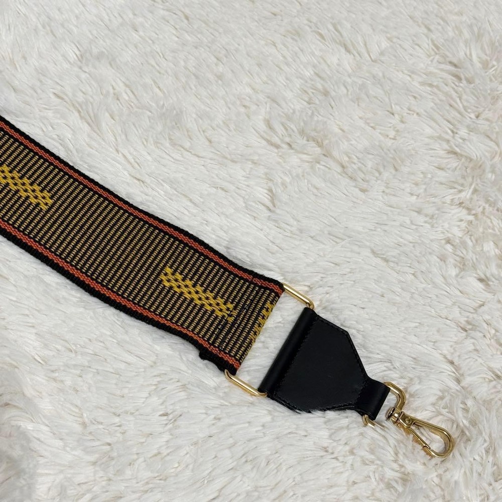 Fendi Strap You Shoulder Strap Multicolor Logo Leather Canvas