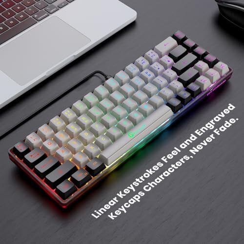 65% Gaming Keyboard, Wired Backlit Mini Keyboard, Ultra-Compact Anti-Ghosting