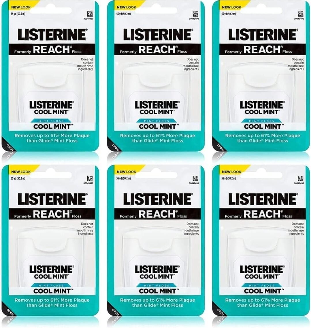 (Pack of 12) JNJ~Dental Floss~Cool Mint 55 yds ~NEW~SEALED~
