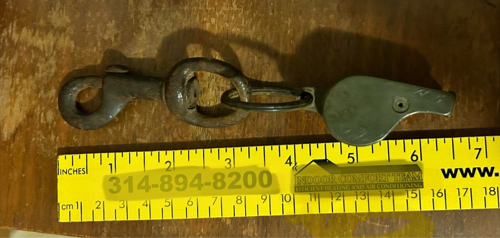 Vintage WW2 US Navy Whistle and Trigger Hook