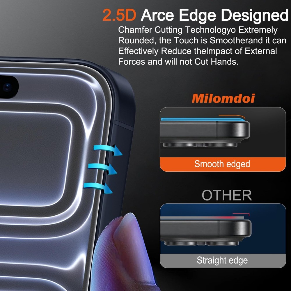 3 Pack Matte Screen Protector for iPhone 17 Pro Phone Case Friendly Tempered ...