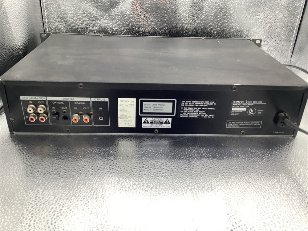 Sony MDS-E58 Minidisc Player Recorder MD Deck Rackmount