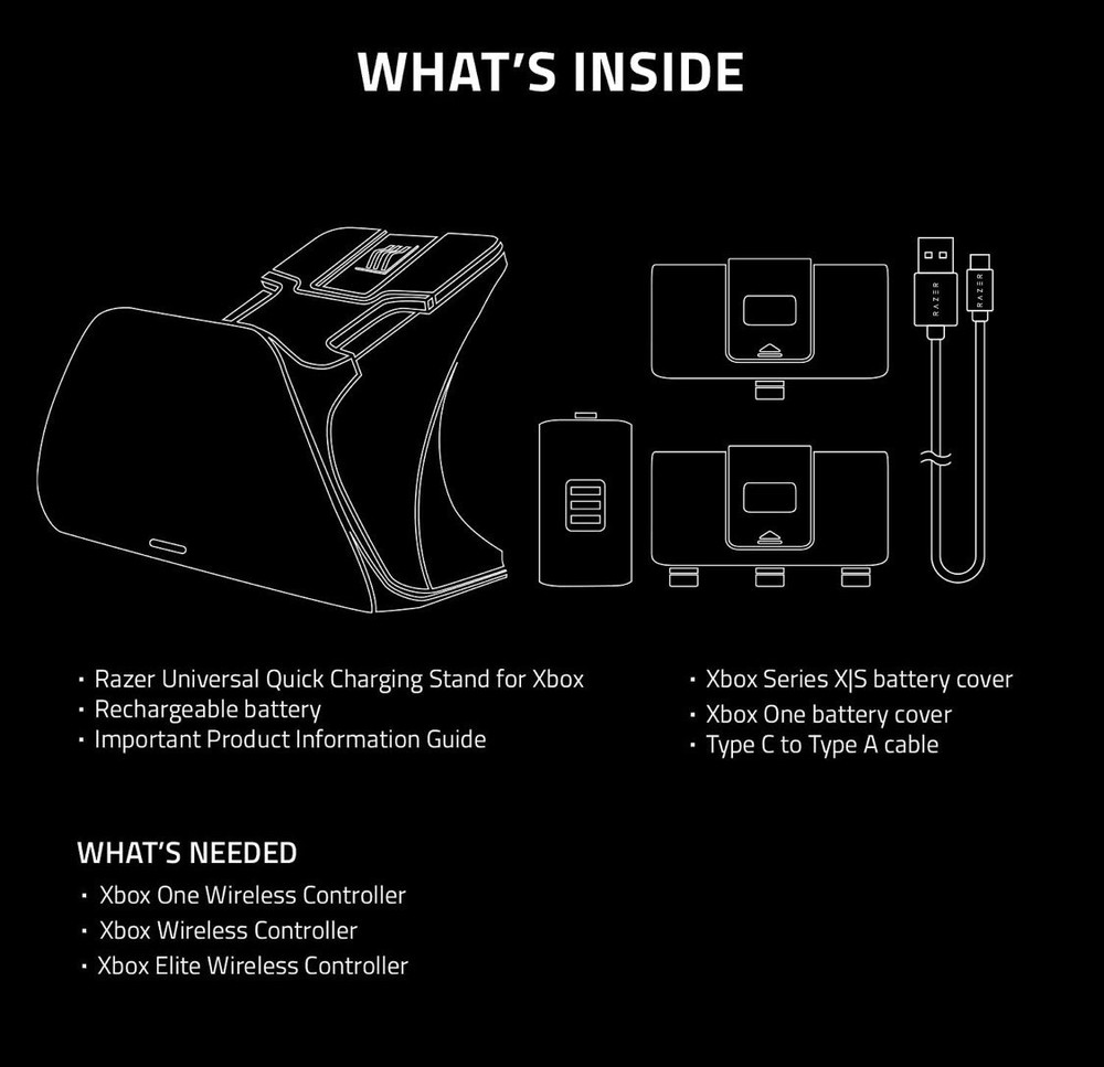 Razer XBOX Universal Quick Charging Stand ONLY [ Pulse RED ] NEW