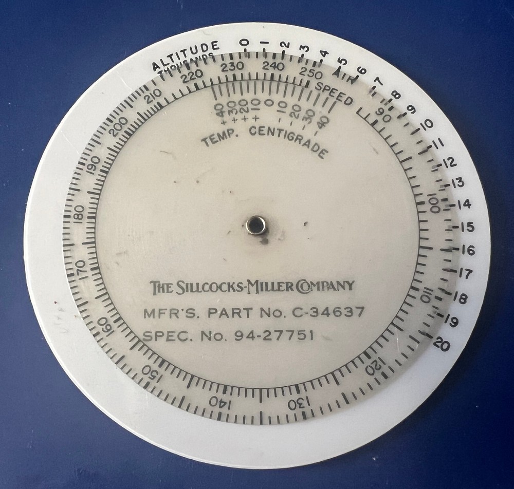 ARMY AIR CORPS TYPE D-3 TIME & DISTANCE COMPUTER