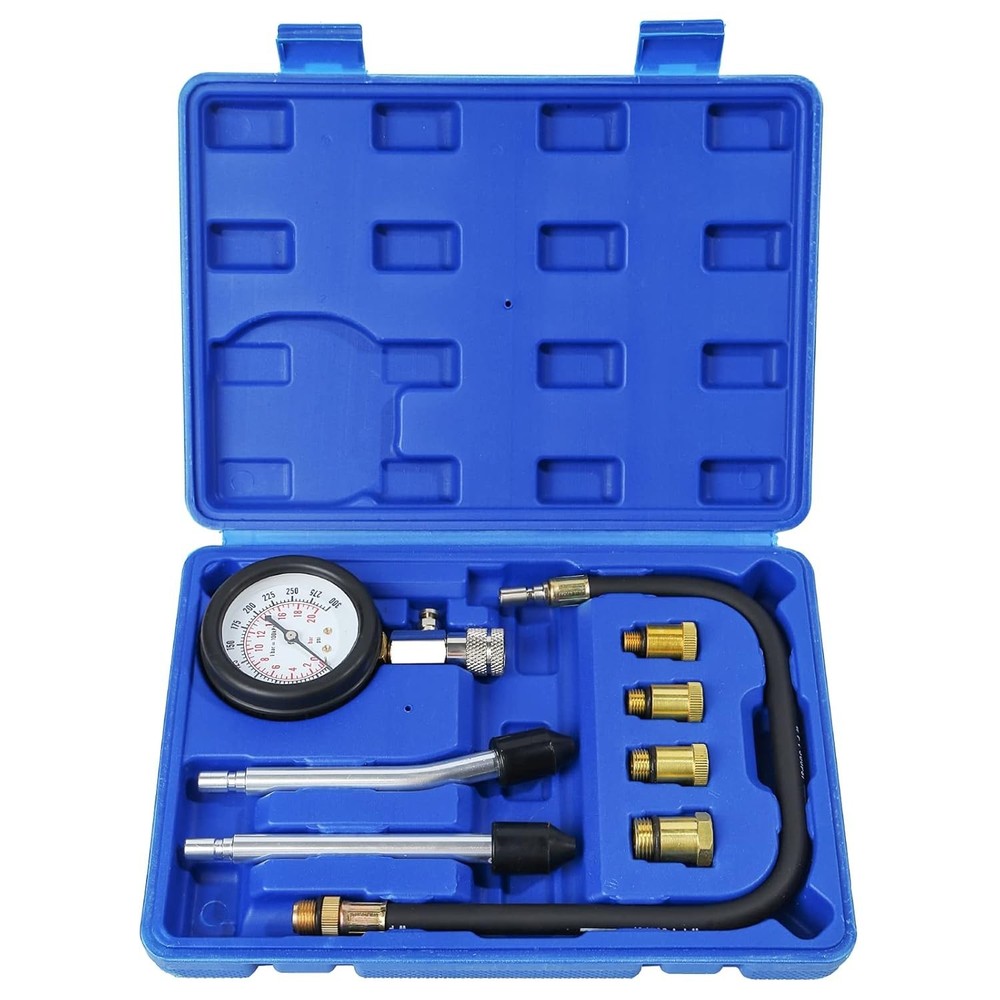 Compression Testing 8pcs Set Petrol Gas Fuel Engine Cylinders Pressure Tester