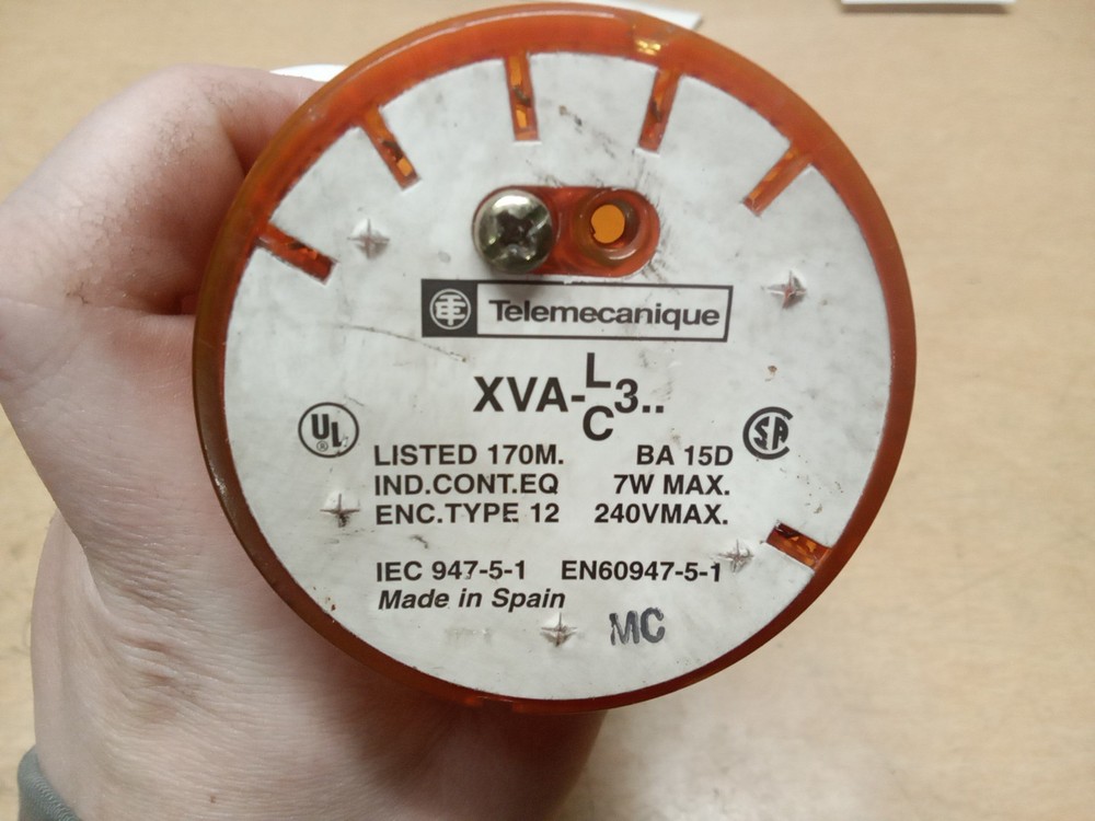 Telemecanique XVA-LC3 Orange, Green, Red Stack Light