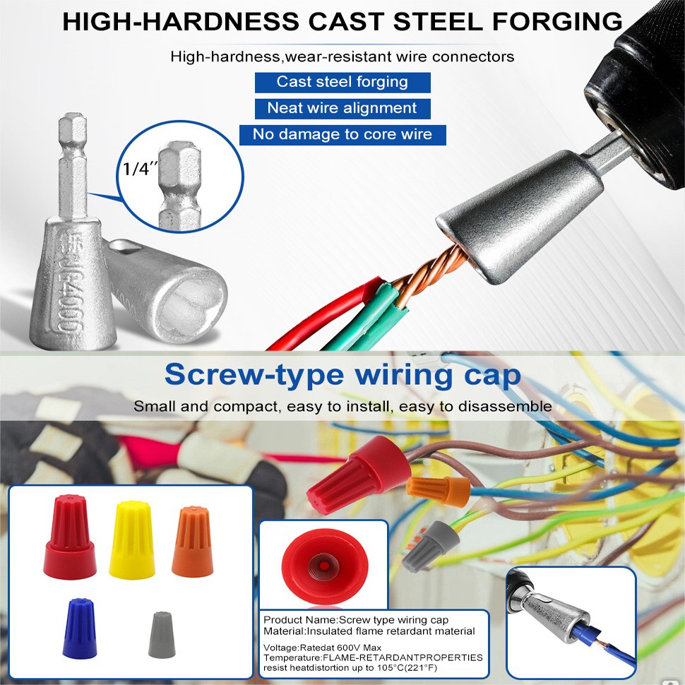 US Wire Stripper for Drill Wire Stripping and Twisting Tool Upgrade Electrical*