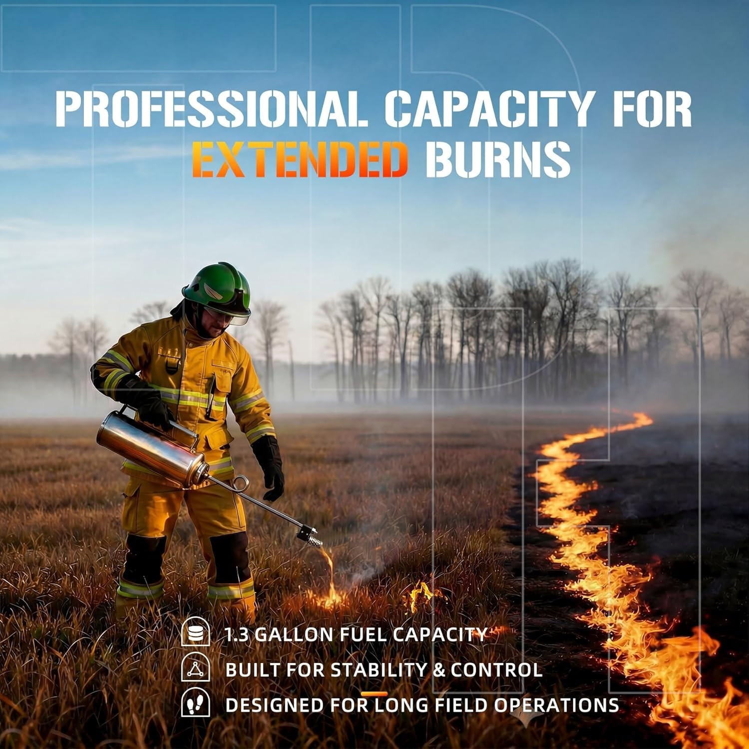 Heavy Duty Double Bottom Drip Torch 15 Gauge Aluminum Canister Big Mouth Easy