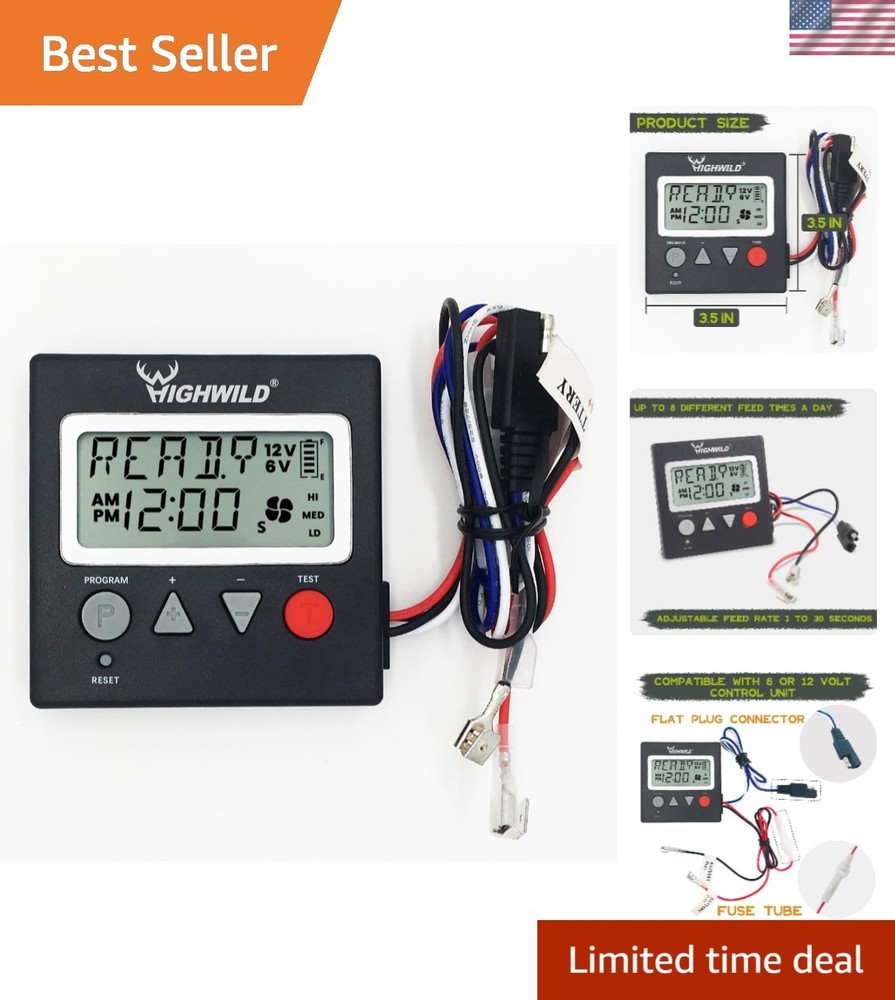 6V/12V Universal Game Feeder Digital Timer - Hunting Deer Feeder Timer