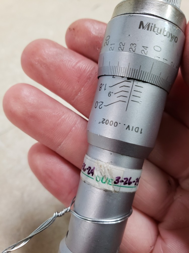 MITUTOYO PRECISION BORE MICROMETER 1DIV .0002 READ AD