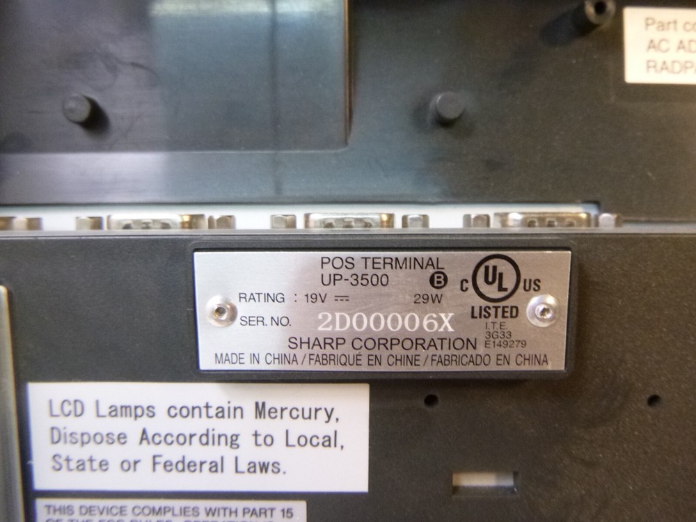 Sharp Up-3500 series POS Terminal