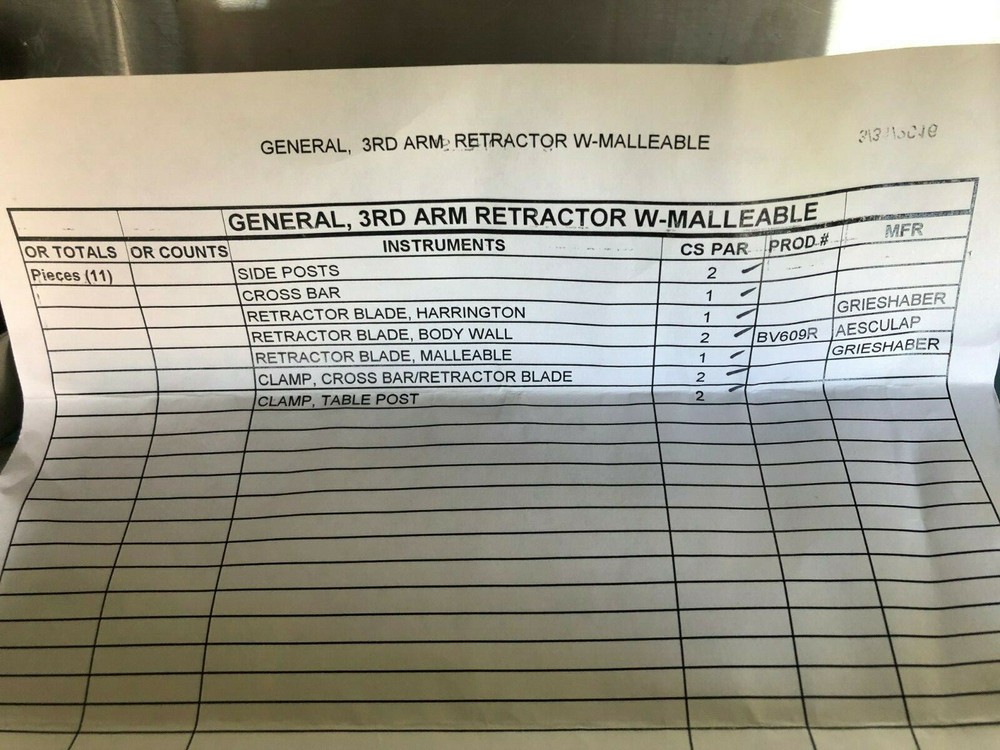 3rd ARM Surgical Retractor Set - Used