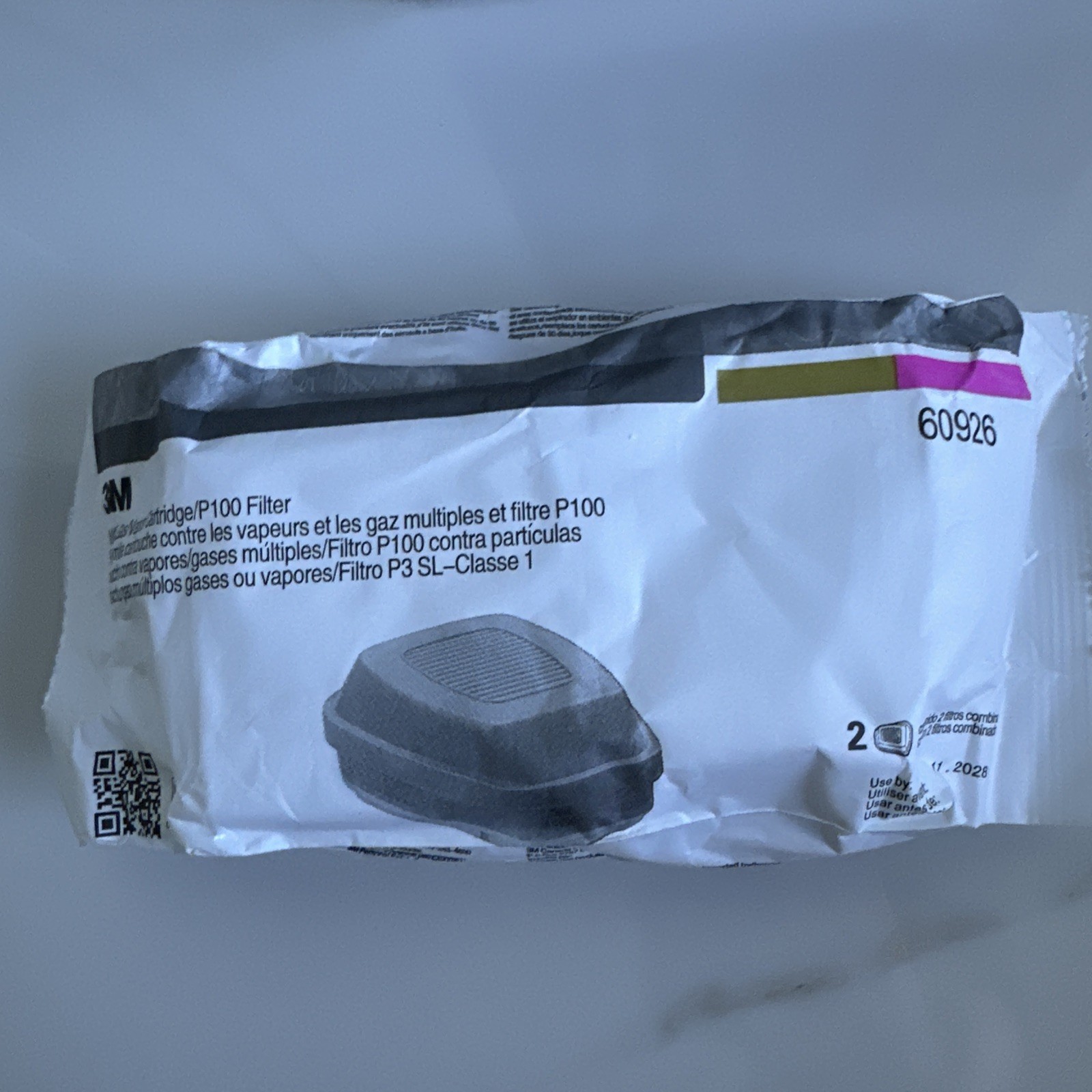 Bundle 3M 6900 LARGE FULL FACE RESPIRATOR MASK & 2 60926 MULTI GAS CARTRIDGE