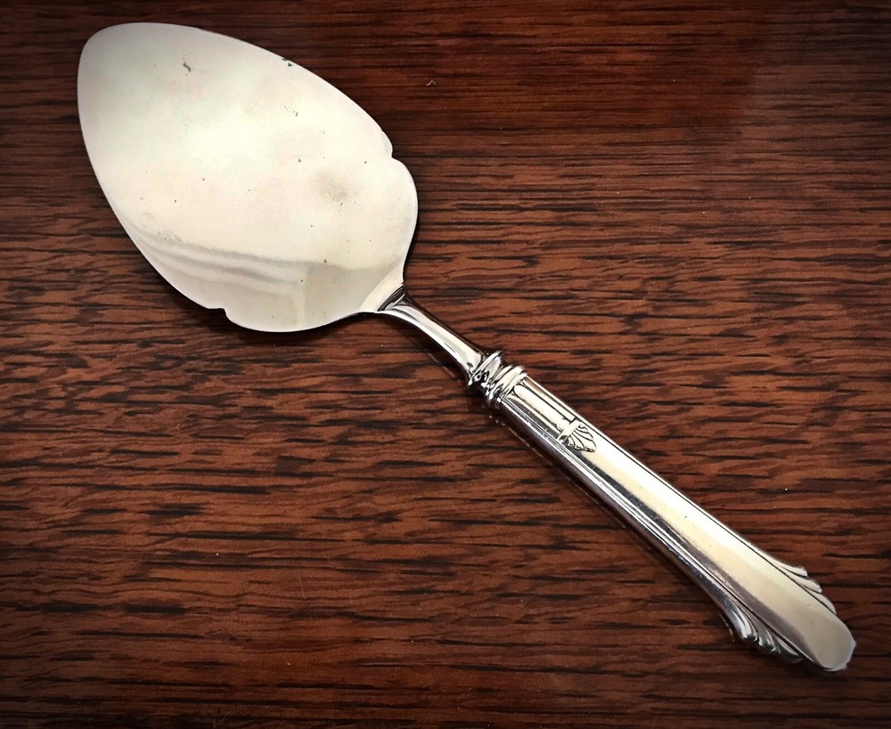 Beautiful Vintage Silver? Handle Pie/Cake Server - Stainless - 10”