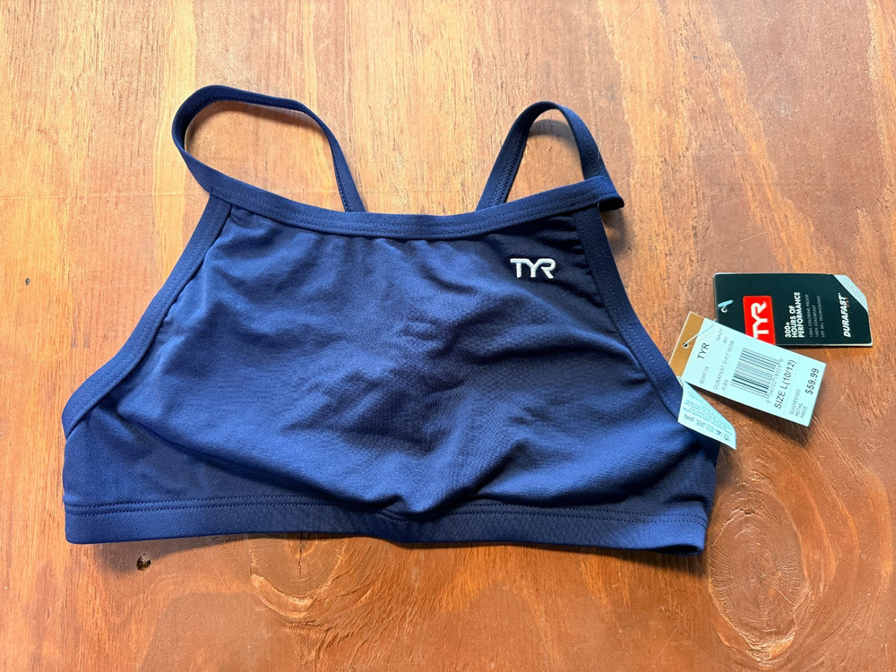 TYR Women's Durafast One Solid Diamondfit Workout Bikini 10/12 top & bottom